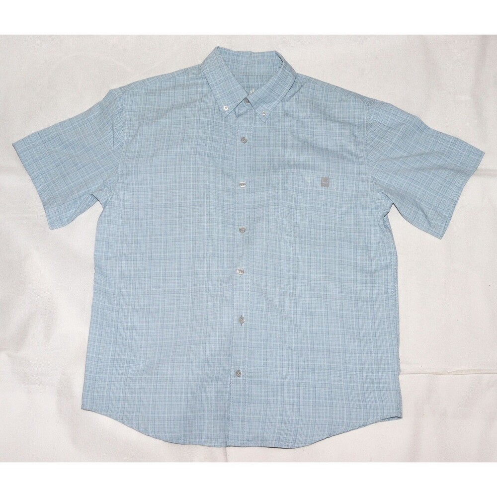 Huk Cross-Dye Teaser Men's H1500132 Short Sleeve Button Shirt‎ Size Medium
